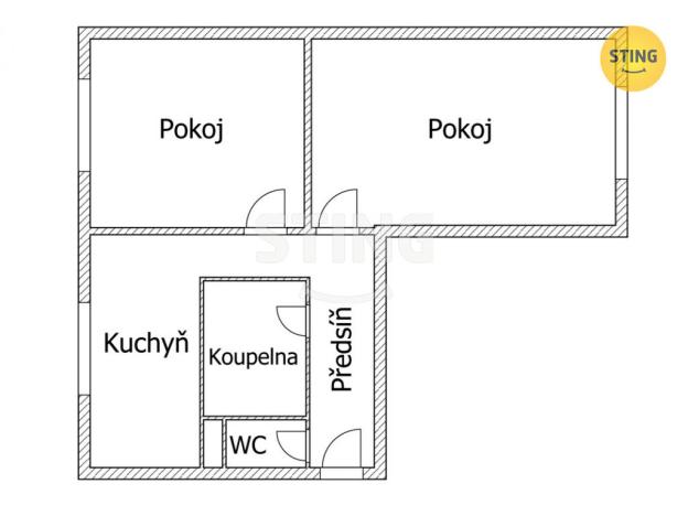 Prodej bytu 2+1, Žďár nad Sázavou, Brodská, 50 m2