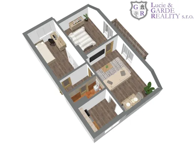 Prodej bytu 3+1, Bernartice, V zahrádce, 57 m2