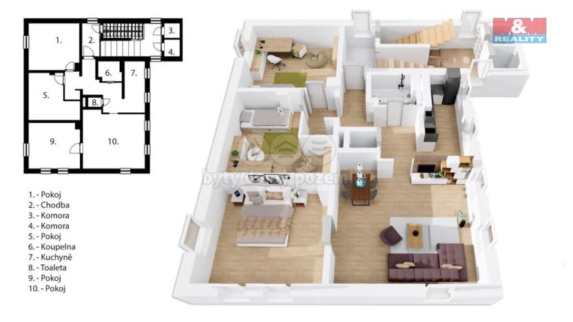 Prodej bytu 4+1, Jablonec nad Nisou, V Luzích, 108 m2