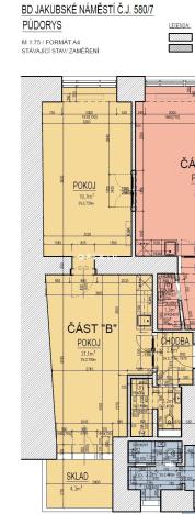 Pronájem bytu 2+kk, Brno, Jakubské náměstí, 51 m2