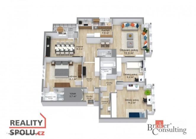 Prodej bytu 4+1, Karlovy Vary - Drahovice, Zbrojnická, 140 m2