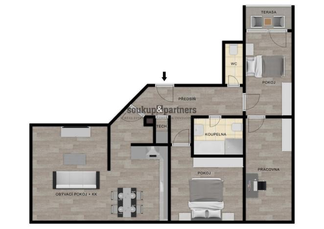 Prodej bytu 4+1, Praha - Smíchov, Lidická, 118 m2