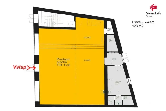 Pronájem obchodního prostoru, Kolín, Politických vězňů, 123 m2