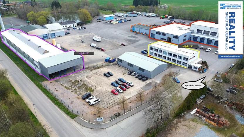 Pronájem výrobních prostor, Lišov, Hůrecká, 2357 m2