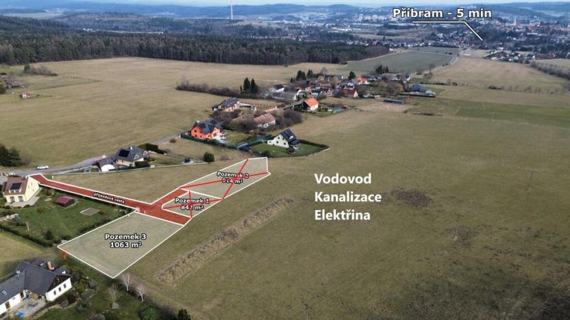 Prodej pozemku pro bydlení, Příbram - Orlov, 1063 m2