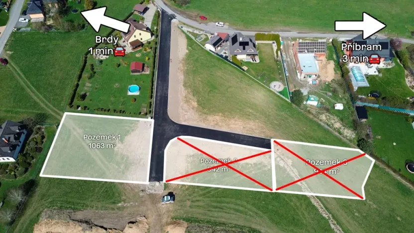Prodej pozemku pro bydlení, Příbram - Orlov, 1063 m2