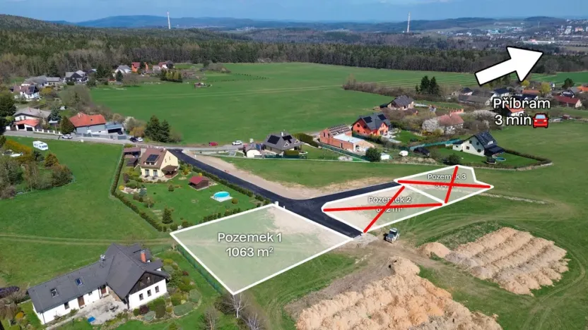Prodej pozemku pro bydlení, Příbram - Orlov, 1063 m2