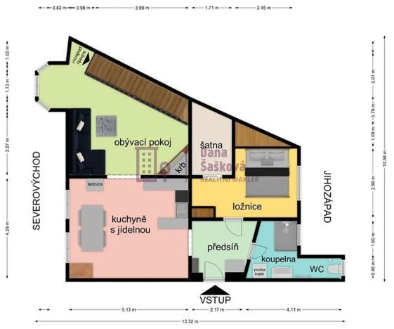 Prodej bytu 4+1, Jindřichův Hradec, Stará cesta, 132 m2