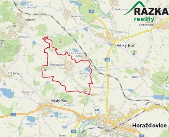 Prodej pole, Horažďovice - Třebomyslice, 230438 m2