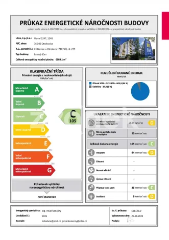 Pronájem bytu 3+1, Otrokovice - Kvítkovice, Hlavní, 62 m2