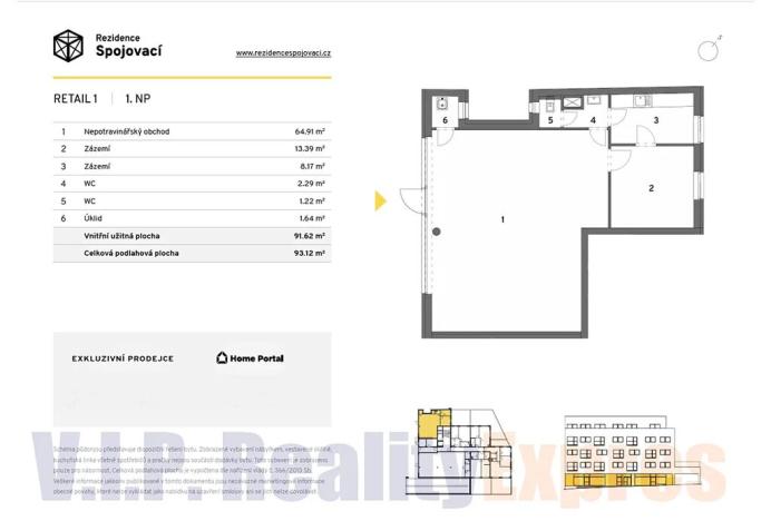 Prodej obchodního prostoru, Praha, Spojovací, 94 m2