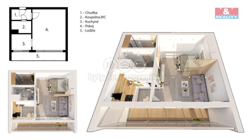 Prodej bytu 1+kk, Broumov - Olivětín, Dukelská, 29 m2