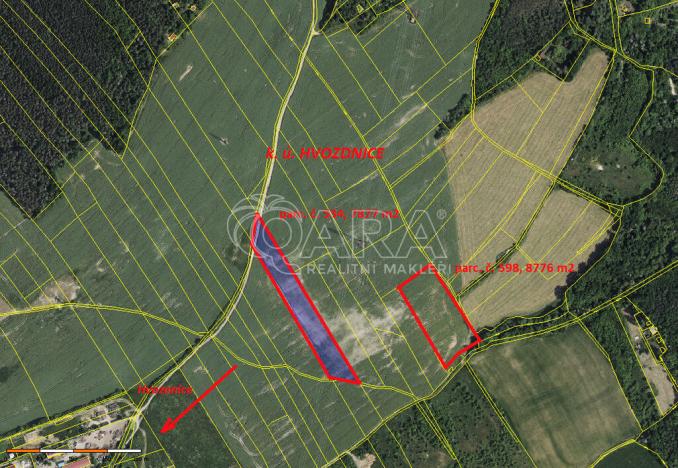 Prodej pole, Hvozdnice, 16653 m2