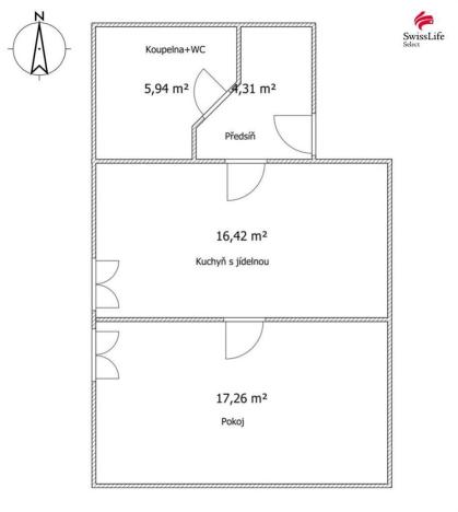 Pronájem bytu 1+1, Češov, 44 m2