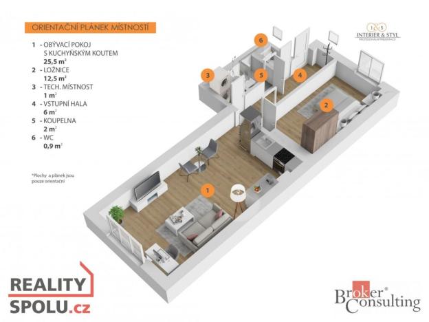 Prodej bytu 2+kk, Praha - Krč, Za Zelenou liškou, 53 m2