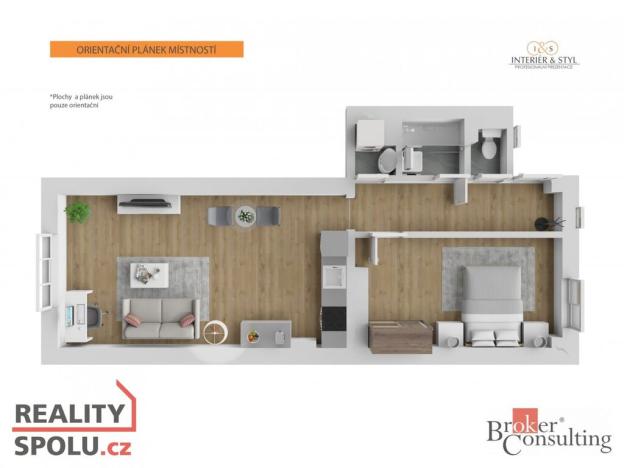 Prodej bytu 2+kk, Praha - Krč, Za Zelenou liškou, 53 m2