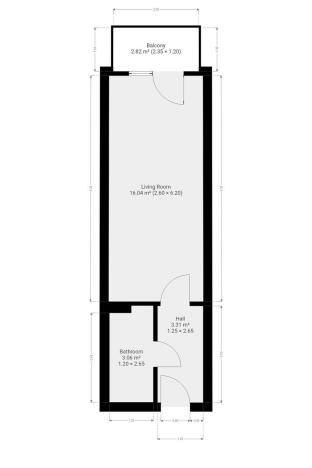 Pronájem bytu 1+kk, Praha - Kyje, Za černým mostem, 24 m2