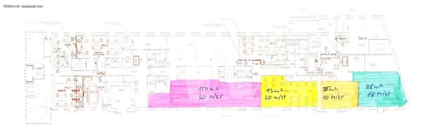 Pronájem kanceláře, Praha - Holešovice, Jankovcova, 93 m2