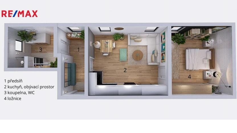 Pronájem bytu 2+kk, Letohrad, Václavské náměstí, 60 m2