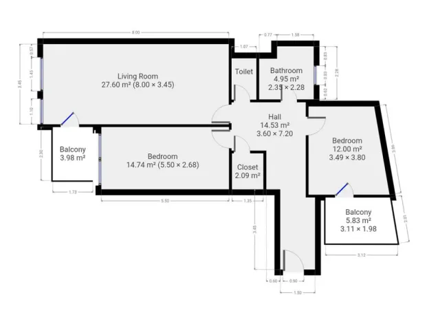 Pronájem bytu 3+kk, Praha - Střížkov, Zakšínská, 77 m2