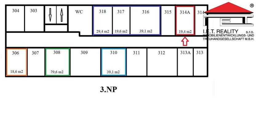 Pronájem kanceláře, Brno, Kroftova, 19 m2