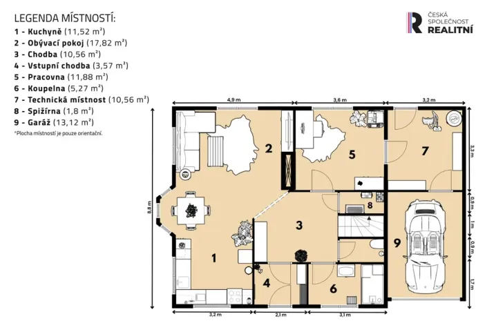 Prodej rodinného domu, Úhonice, Na Trnku, 174 m2