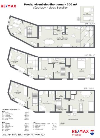 Prodej rodinného domu, Všechlapy, 200 m2