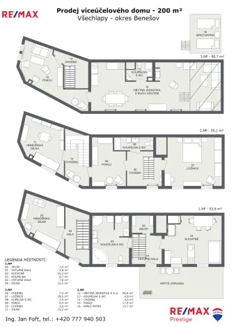 Prodej rodinného domu, Všechlapy, 200 m2