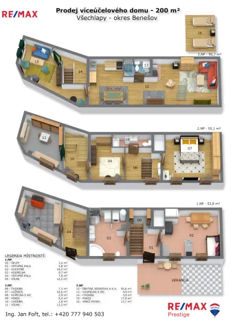 Prodej rodinného domu, Všechlapy, 200 m2