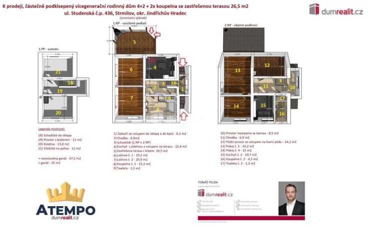Prodej rodinného domu, Strmilov, Studenská, 260 m2