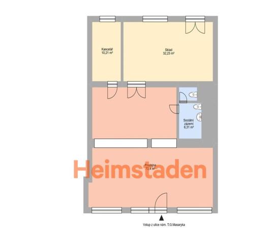 Pronájem obchodního prostoru, Havířov - Šumbark, nám. T. G. Masaryka, 122 m2