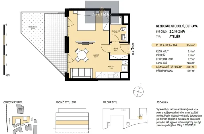 Prodej bytu 2+kk, Ostrava, Stodolní, 57 m2