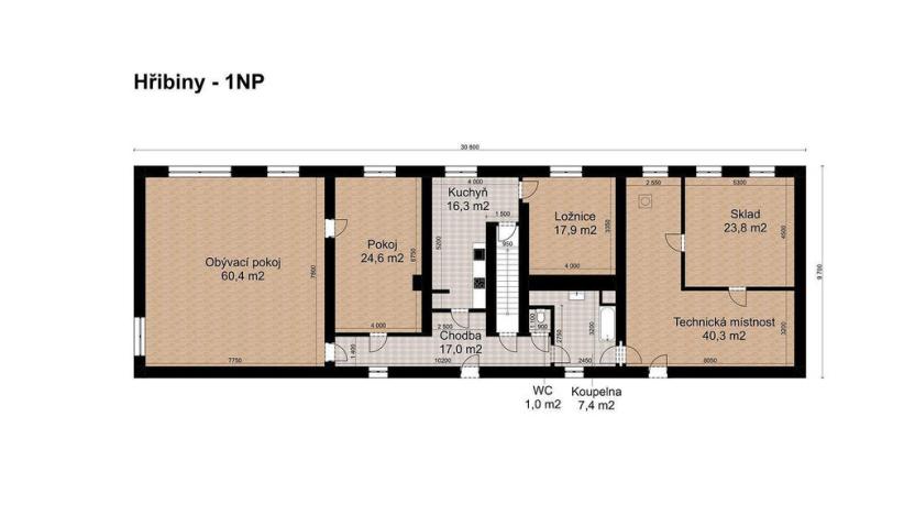 Prodej rodinného domu, Hřibiny-Ledská - Hřibiny, 196 m2