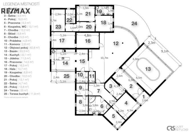Prodej rodinného domu, Kostelec nad Labem - Jiřice, K Paterům, 290 m2