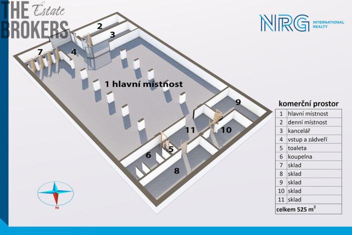 Prodej komerční, Praha, 525 m2