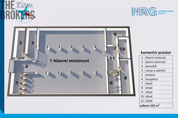 Prodej komerční, Praha, 525 m2