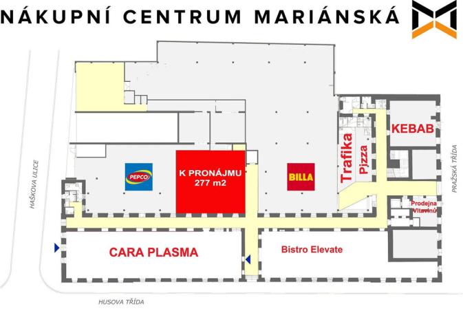 Pronájem obchodního prostoru, České Budějovice - České Budějovice 3, Pražská tř., 277 m2