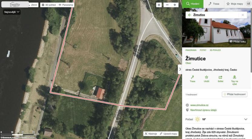 Prodej louky, Týn nad Vltavou, Hněvkovice na pravém břehu Vlt., 1648 m2