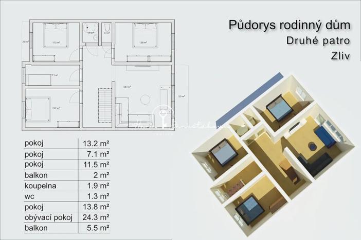Prodej rodinného domu, Zliv, Na Výsluní, 155 m2