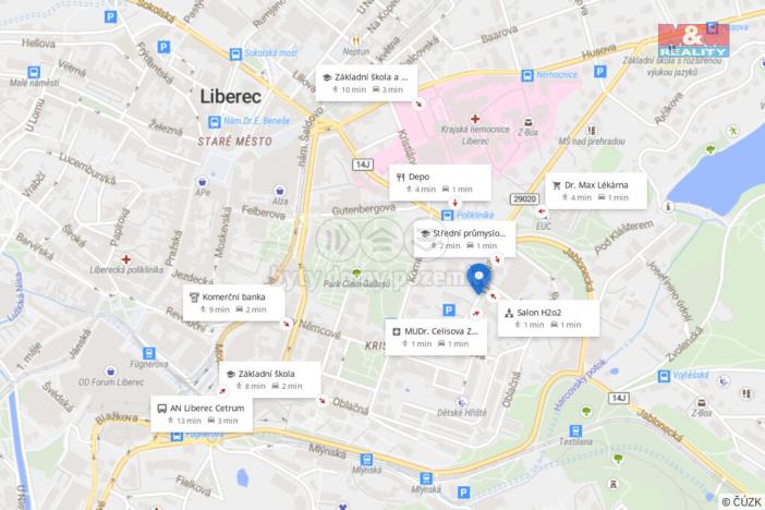 Prodej bytu 3+kk, Liberec, Tyršova, 72 m2