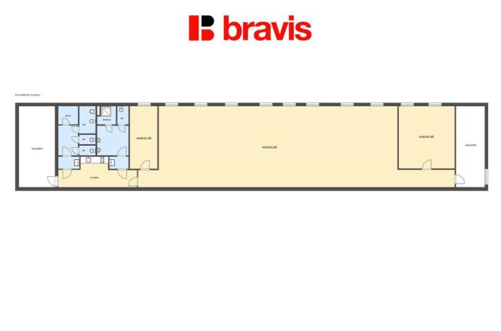 Pronájem kanceláře, Brno - Slatina, Hviezdoslavova, 257 m2