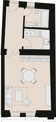 Pronájem bytu 1+1, Praha, Karoliny Světlé, 41 m2
