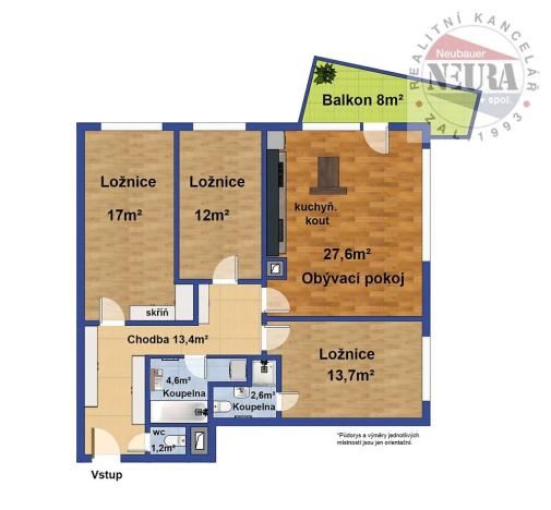 Prodej bytu 4+kk, Praha - Hostivař, Bratislavská, 94 m2