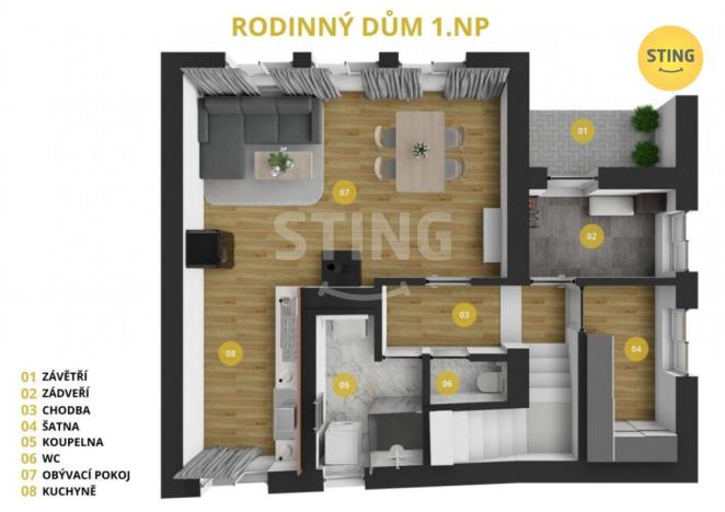 Prodej vícegeneračního domu, Ostředek, 119 m2