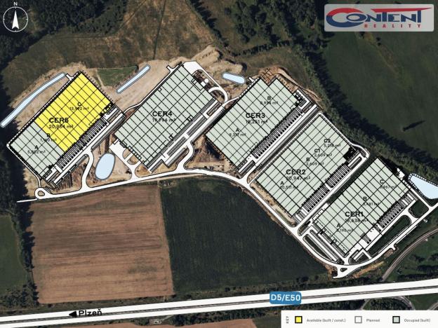 Pronájem výrobních prostor, Cerhovice, Plzeňská, 13992 m2