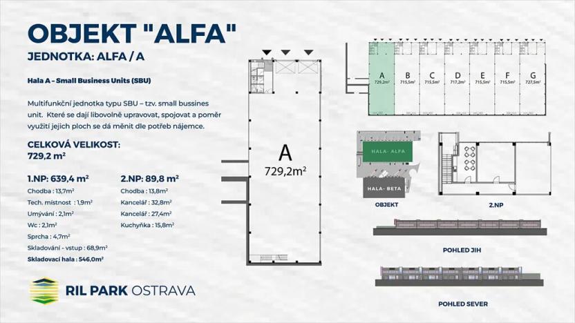 Pronájem skladu, Ostrava, Kotalova, 5031 m2