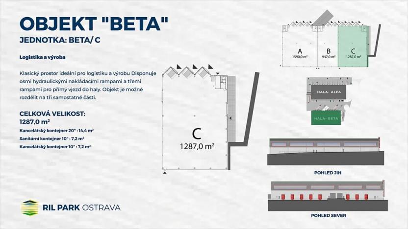 Pronájem skladu, Ostrava, Kotalova, 3824 m2