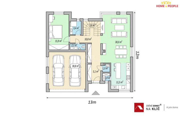 Prodej rodinného domu, Nivnice, Podohradí, 163 m2
