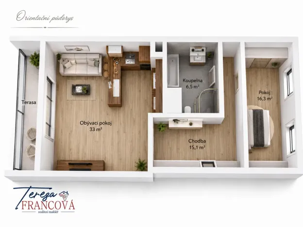 Pronájem bytu 2+kk, Olomouc - Nová Ulice, Karla Mareše, 70 m2