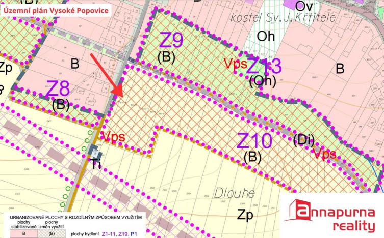 Prodej pozemku, Vysoké Popovice, 996 m2